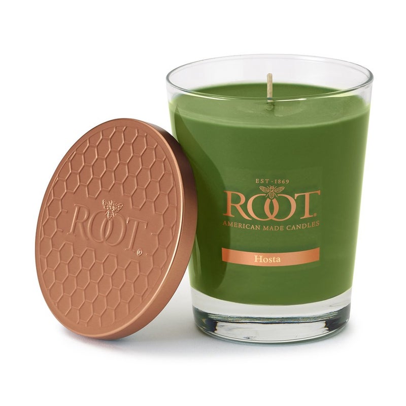 Root Candles Scented Candles Honeycomb Veriglass Premium Handcrafted Beeswax Blend Candle, Large, Hosta - Image 1